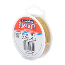Snur elastic Beadalon Elasticity 10 mm 039 n aur satinat 25 m 82 ft