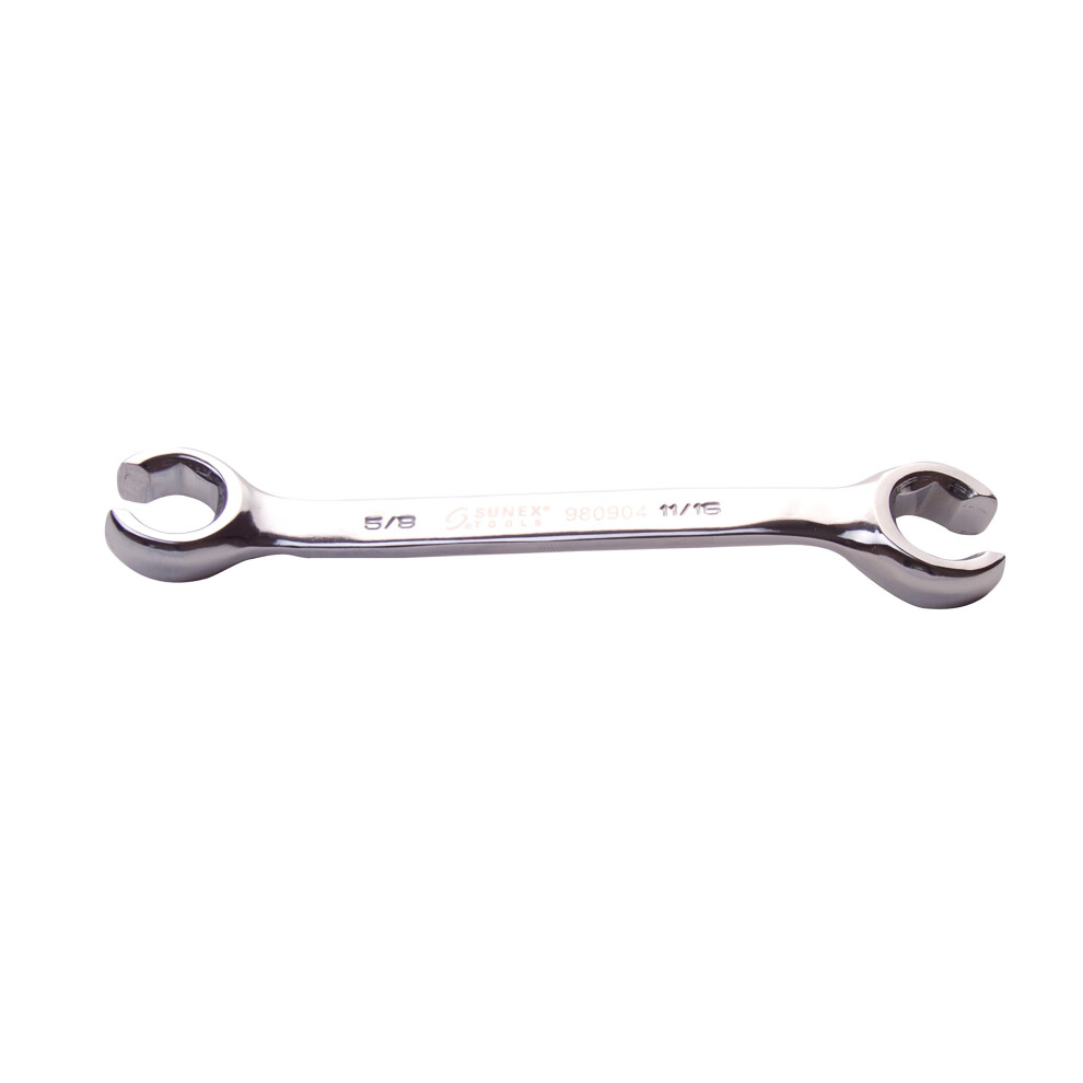 Sunex 980904 5/8"" By 11/16"" Fully Polished Flare Nut Wrench 613364045237