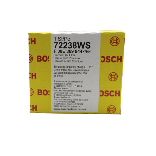 Bosch Φίλτρο Λαδιού Bosch 72238WS για Εργαστήριο 2