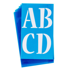 Westcott Lettercraft Stencil Nueva Font 4-tommer tegn (SN4-C/15830) Bl?