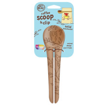 Talisman Designs Laser Graved Beechwood Scoop with Clip | Design naturii | Lingura de cafea din lemn | Instrument de bucatarie dragu? ?i func?io