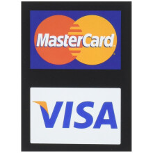 MasterCard/Visa Kreditkartenaufkleber (4er Pack)
