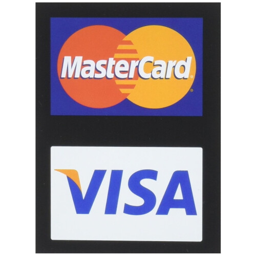 MasterCard/Visa Kreditkartenaufkleber (4er Pack)
