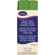 Wrights Products 117-206-1136 Dubbelvikt Bias Tape, 1/2 x 3-Yard, Kiwi
