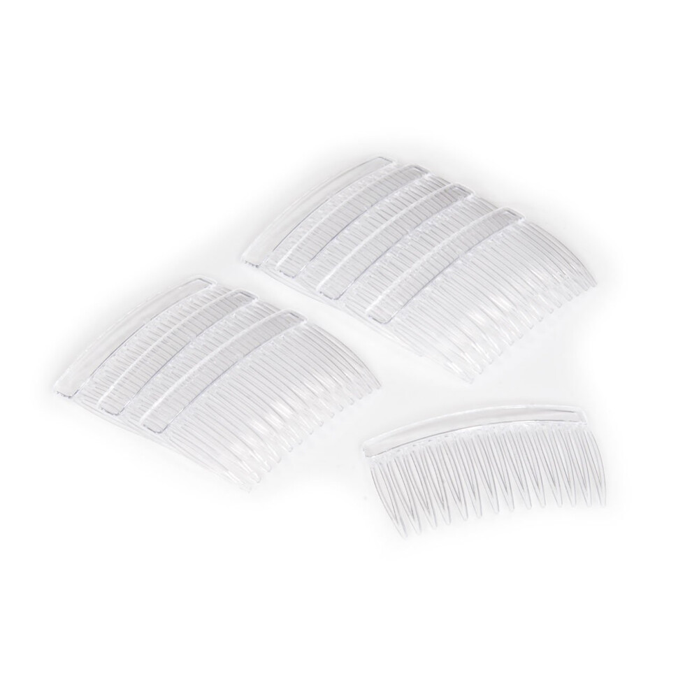 Ohrhandschuhe Crystal Clear Multipurpose Hair Combs - Set Of Eight (8)