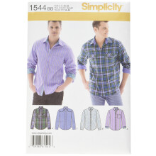 Simplicity Pattern 1544 Ανδρικό Πουκάμισο με Παραλλαγές Υφασμάτων Μεγέθη 44-52