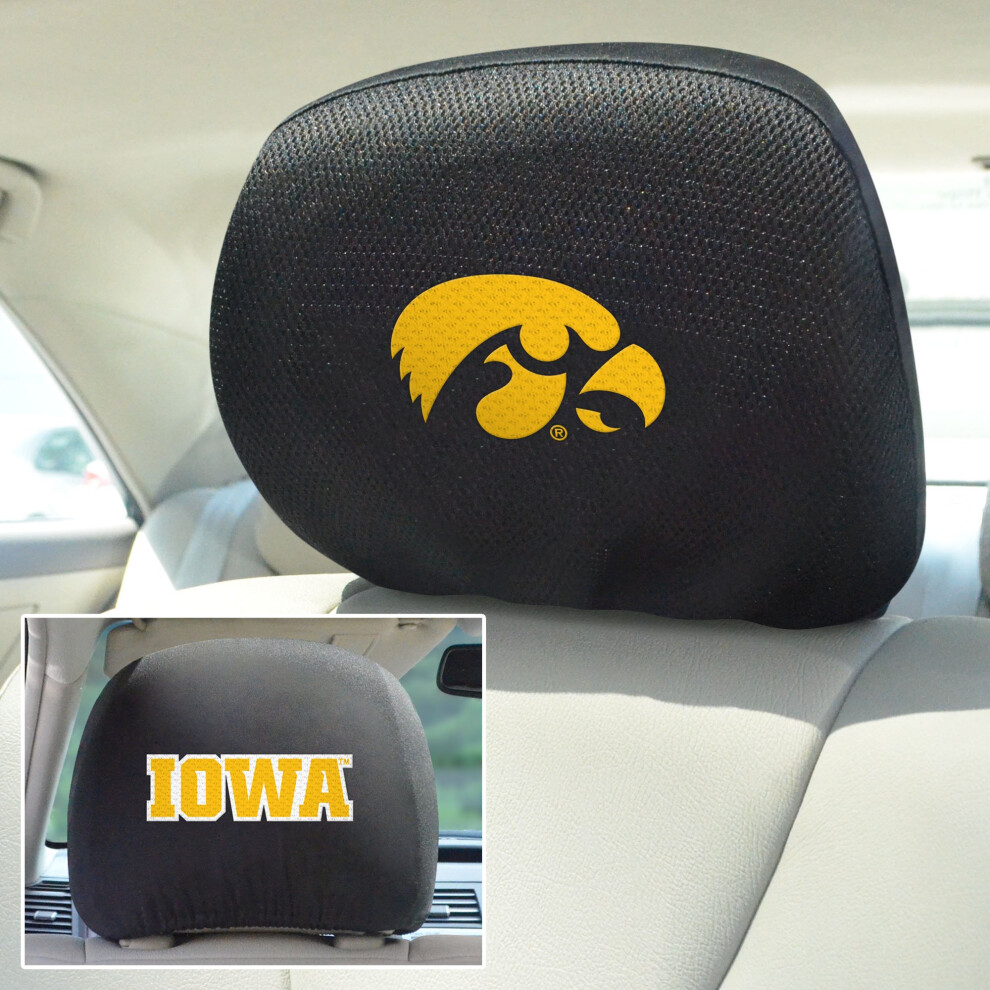 Fanmats Ncaa University Of Iowa Hawkeyes Polyester Head Rest Cover 10""X13"" 842989025717