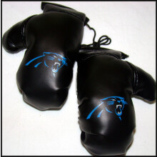 Fremont Die NFL Carolina Panthers 4"""" Mini-Boxhandschuhe 4"""" Schwarz/Teamfarben
