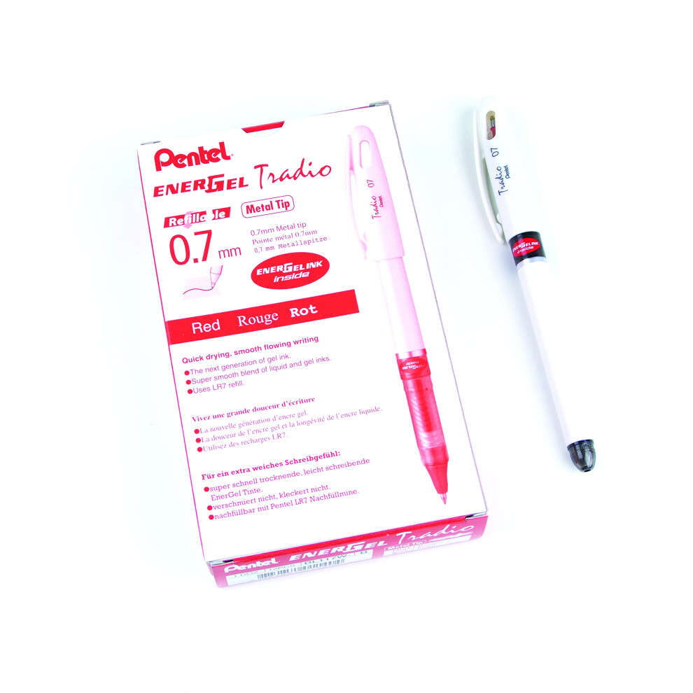 Pentel EnerGel Tradio Pearl Gel Ink Pen  (0.7mm)  Medium Point Capped