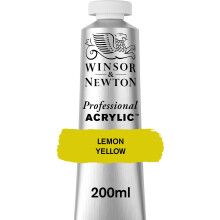 Winsor & Newton Επαγγελματική Ακρυλική Χρώμα, 200ml (6.75-oz) Τύμπανο, Λεμονί