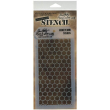 Stampere Anonym Tim Holtz Layered Stencil 4.125 med 8,5-tommer Honeycomb