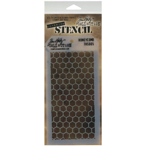 Stampers Anonymous Tim Holtz Στρώμα Στένσιλ, 4.125 x 8.5-Ιντσών, Κηρήθρα