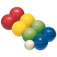 Franklin Sports Bocce Sets - Regulation Bocce Balls and Pallino - Beach and Lawn Bocce Set - Intermediate 100mm