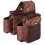 Tough-1 Printed Saddle Bag Brown Tooled 1