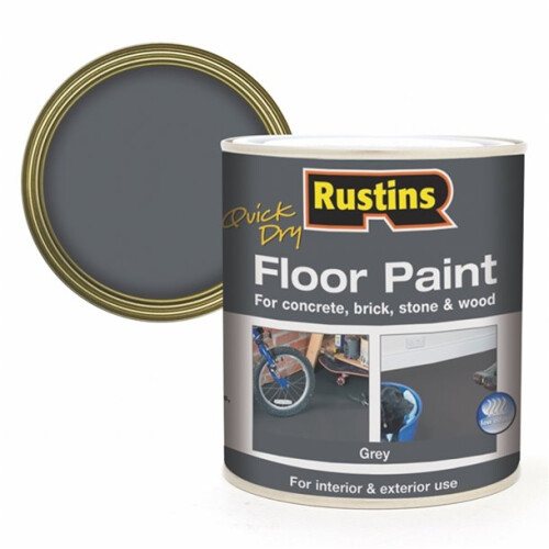 Rustins RUSTINS Quick Dry Floor Paint Grey 1ltr