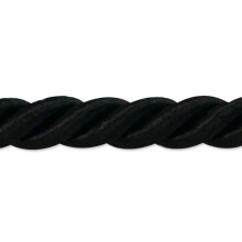 Trims by the Yard Rebekah 1/4" Σατυρική Κορδέλα | Μαύρη | (20 Γιάρδες)
