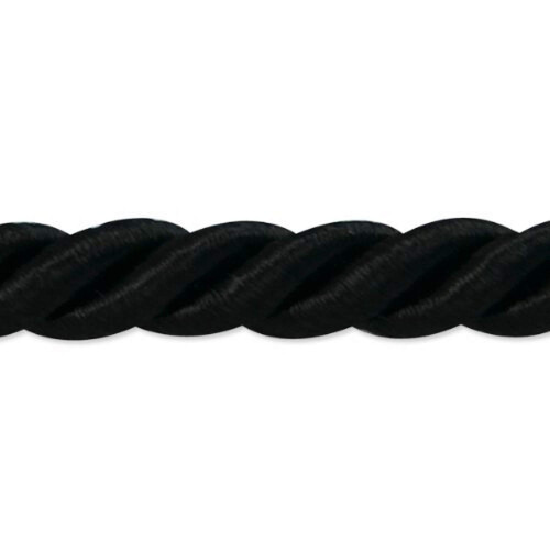 Trims by the Yard Rebekah 1/4" Σατυρική Κορδέλα | Μαύρη | (20 Γιάρδες)