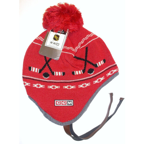 Reebok Καπέλο CCM Detroit Red Wings με Πομ και Κρόσσια - Κόκκινο 1