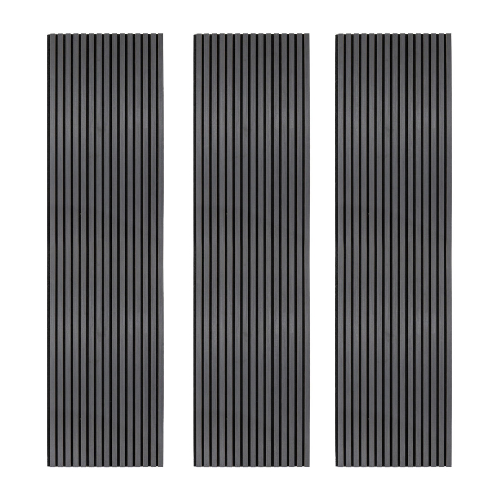 Acoustic Slat Wall Panels x 3 ? Anthracite Grey
