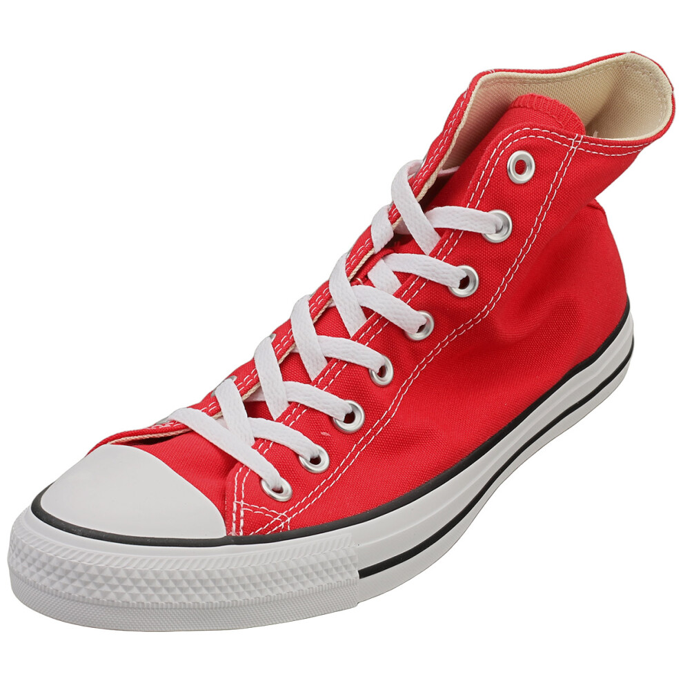 Converse All Star Hi Unisex Fashion Trainers in Red White - 13 UK