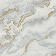 (Soft Grey/Gold) Elle Decoration Mystic Spell Textured Vinyl Wallpaper