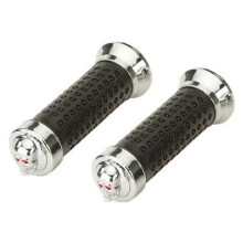 Lowrider Grips Dots Black/Chrome Craniu. Mnere pentru biciclete pentru biciclete Mnere pentru biciclete Cruiser Grips Mountain Mountain Bike