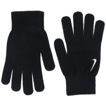 Nike Unisex_Adult Swoosh Knit Gloves, Black/White, S/M
