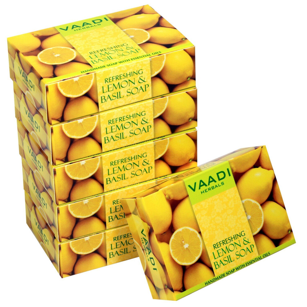 Vaadi Herbals Super Value Refreshing Lemon And Basil Soap 75Gms X 6