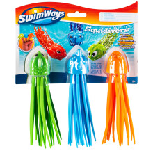 SwimWays SquiDivers Juguetes de Buceo para Niños, Paquete de 3, Juguetes de Baño y Fiesta de Piscina
