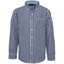 Tommy Hilfiger Stora Pojkar Långärmad Baxter Skjorta, Flag Blue, Large