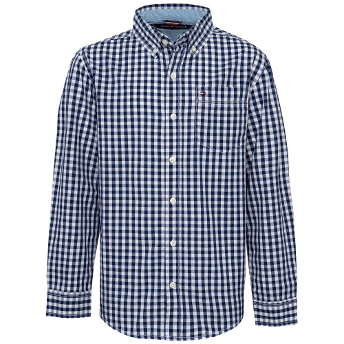 Tommy Hilfiger Tommy Hilfiger Jungen Langarmhemd Baxter, Flag Blue, Größe L