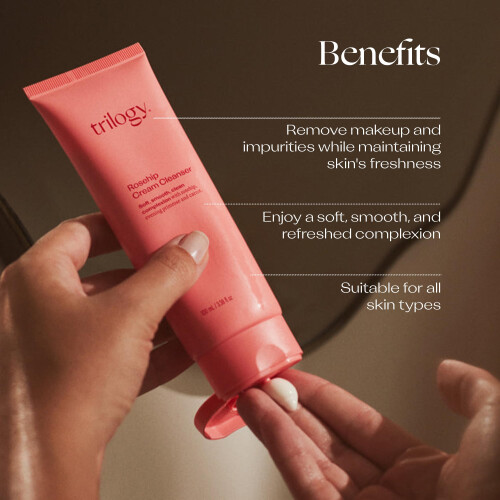 Trilogy Cream Cleanser til alle hudtyper 3,4 ounce 2