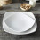 Noritake 4-Piece Square White on White Place Setting, Swirl 5
