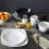 Noritake 4-Piece Square White on White Place Setting, Swirl 2