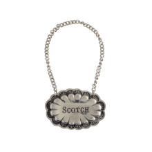 Vagabond House Pewter Western Concho SCOTCH Decanter Tag/Lahve Lahve  rucne vyrben detail kvality vyryt 2,5 palce irok