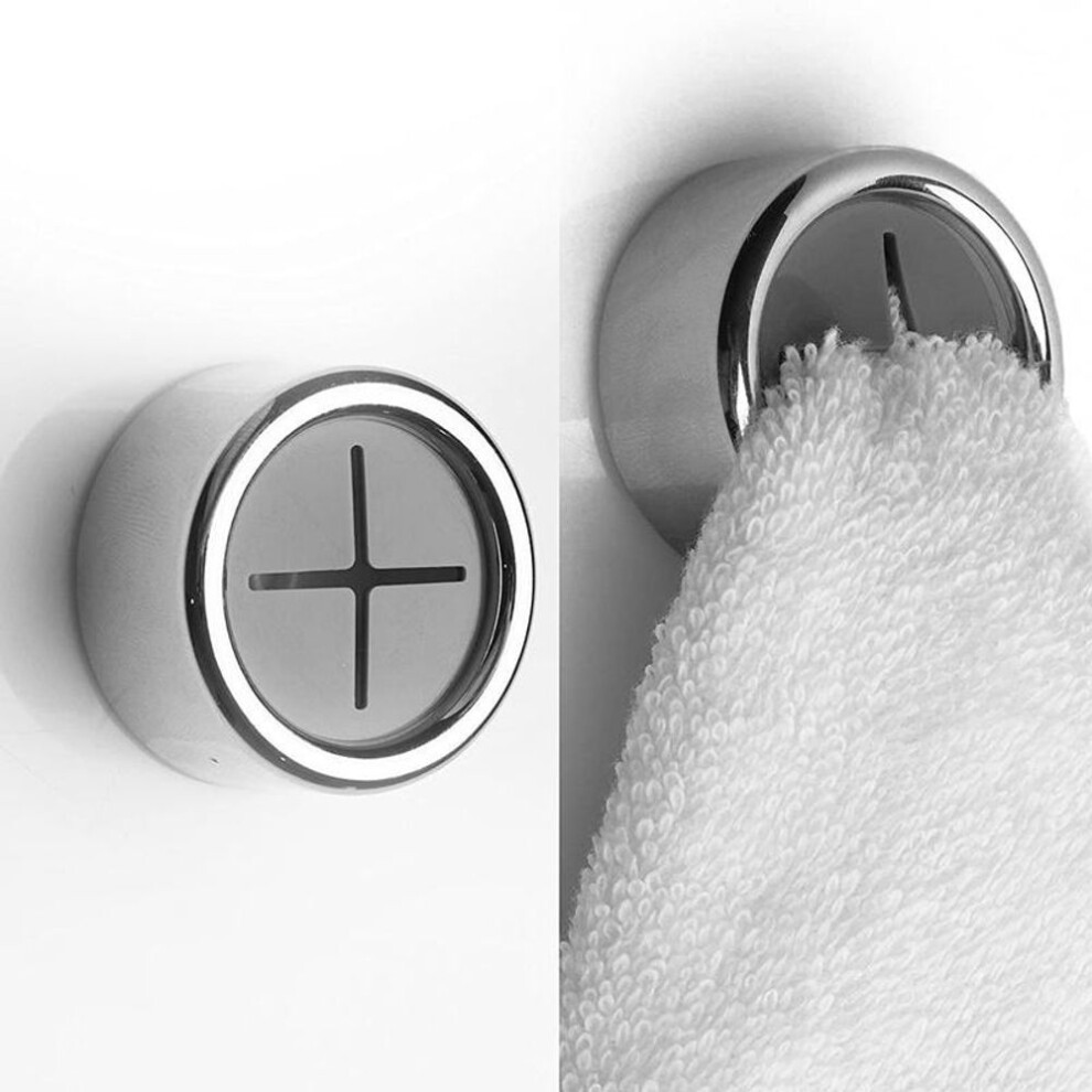 (1Pcs) Kitchen Towel Hooks Wall Mounted Self Adhesive Dish Clothes Tea Towels Holder Punch Free Wash Cloth Rack Bath Room Gadgets Self-adhesive Push In