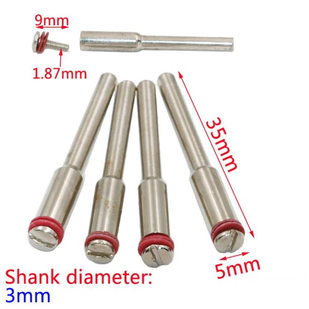 (3.0mm Shank) 5 Pcs 2.35/3/3.17mm Diamond Cutting Disc Mandrels Cut-off Wheel Holder Mandrel Rotary Accessories Shank Accessory For Tool 1/8 Cut Polish 3mm Drill