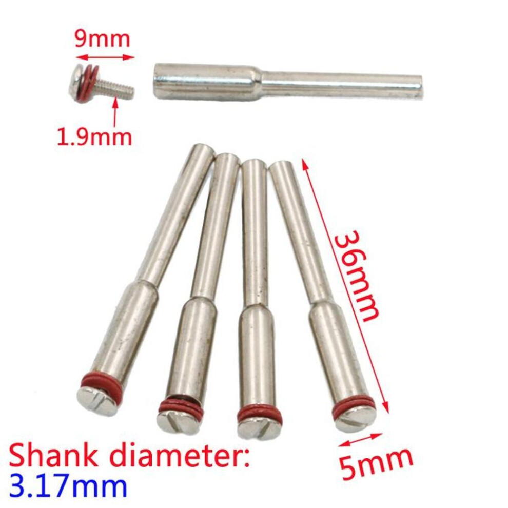 (3.17mm Shank) 5 Pcs 2.35/3/3.17MM Diamond Cutting Disc Mandrels Cut-off Wheel Holder Mandrel Rotary Accessories Shank Accessory For Tool 1/8 Cut Polish 3MM Drill