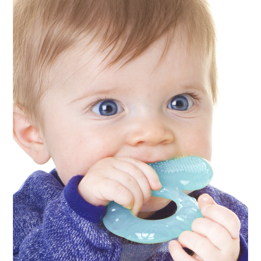 Nuby Silicone Teethe-EEZ Teether with Bristles  Includes Hygienic Case