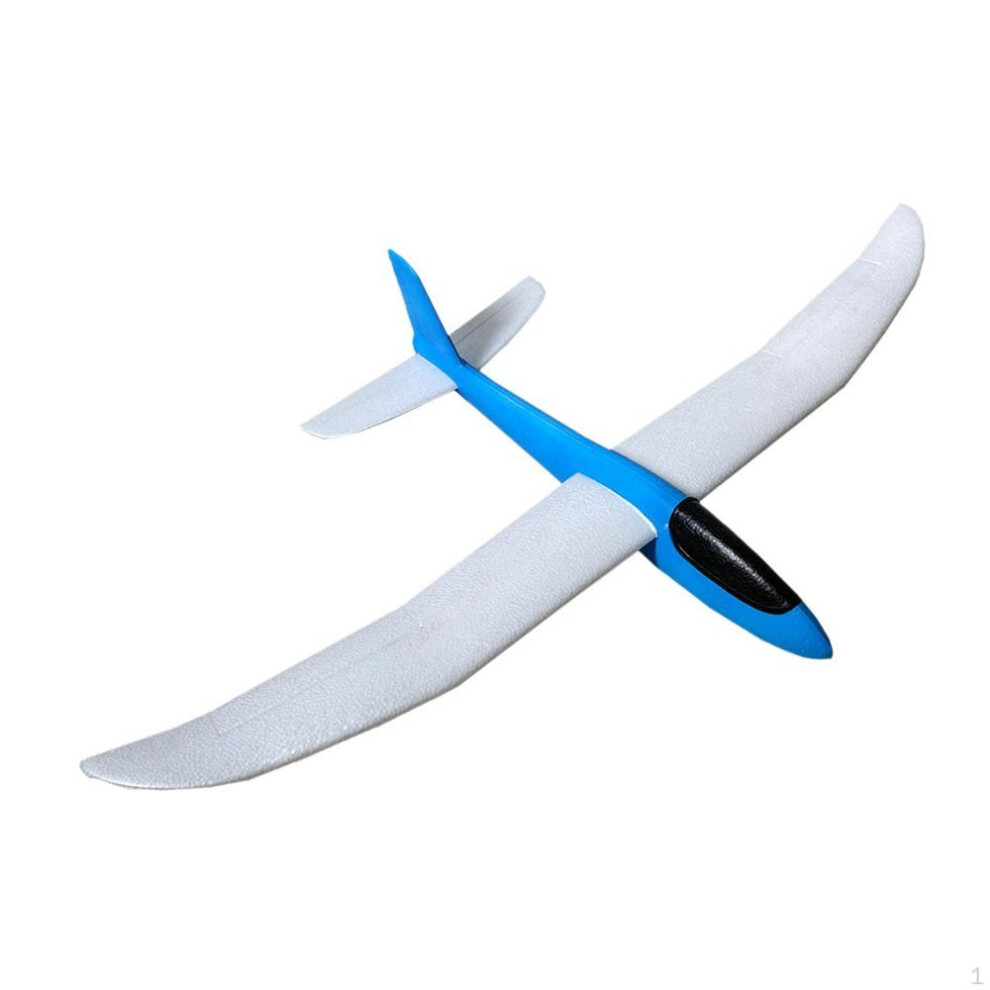 (blue) Airplane Toy Throwing Glider Flying For Kids Outdoor Sport Hand Plane Fixed Wing