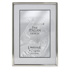 Lawrence Frames Simply Metal Picture Frame 5 by 7-Inch Silver