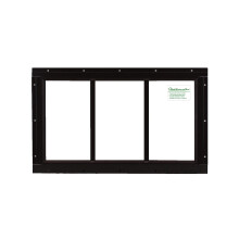 SHED Transsom Window 10 """" X 18 """" Brown Flush med sikkerhedsglas