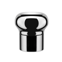 Alessi Wein- und Champagnerflaschenverschluss Noe mit expandierender Dichtung aus 18/10-Edelstahl in Silber