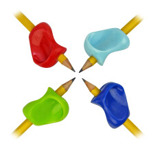 Pencilgrebet Pinch Grip Ergonomic Writing Aid Gloss Colored Pencil Grips 6 Count - TPG -12706