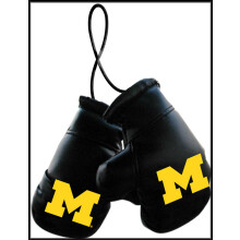 Fremont Die NCAA Michigan Wolverines Mini-Boxhandschuhe, 10,2 cm, 10,2 cm, Schwarz/Teamfarben