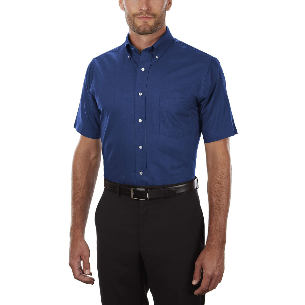 Van Heusen Herren Oxford-Hemd, Kurz Rmelig, Englischblau, Xx-Large-image