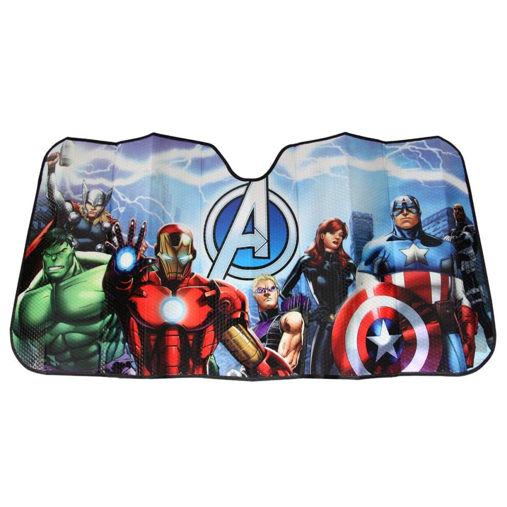 Plasticolor 003695R01 Marvel Avengers Accordion Style Car Truck Suv Front Windshield Sunshade 081134136957
