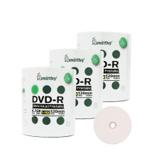 Smartbuy 4,7 GB/120 min 16x DVD-R biely atramentov    hub tlaciteln    pr   zdny zapisovateln    disk (300 diskov)
