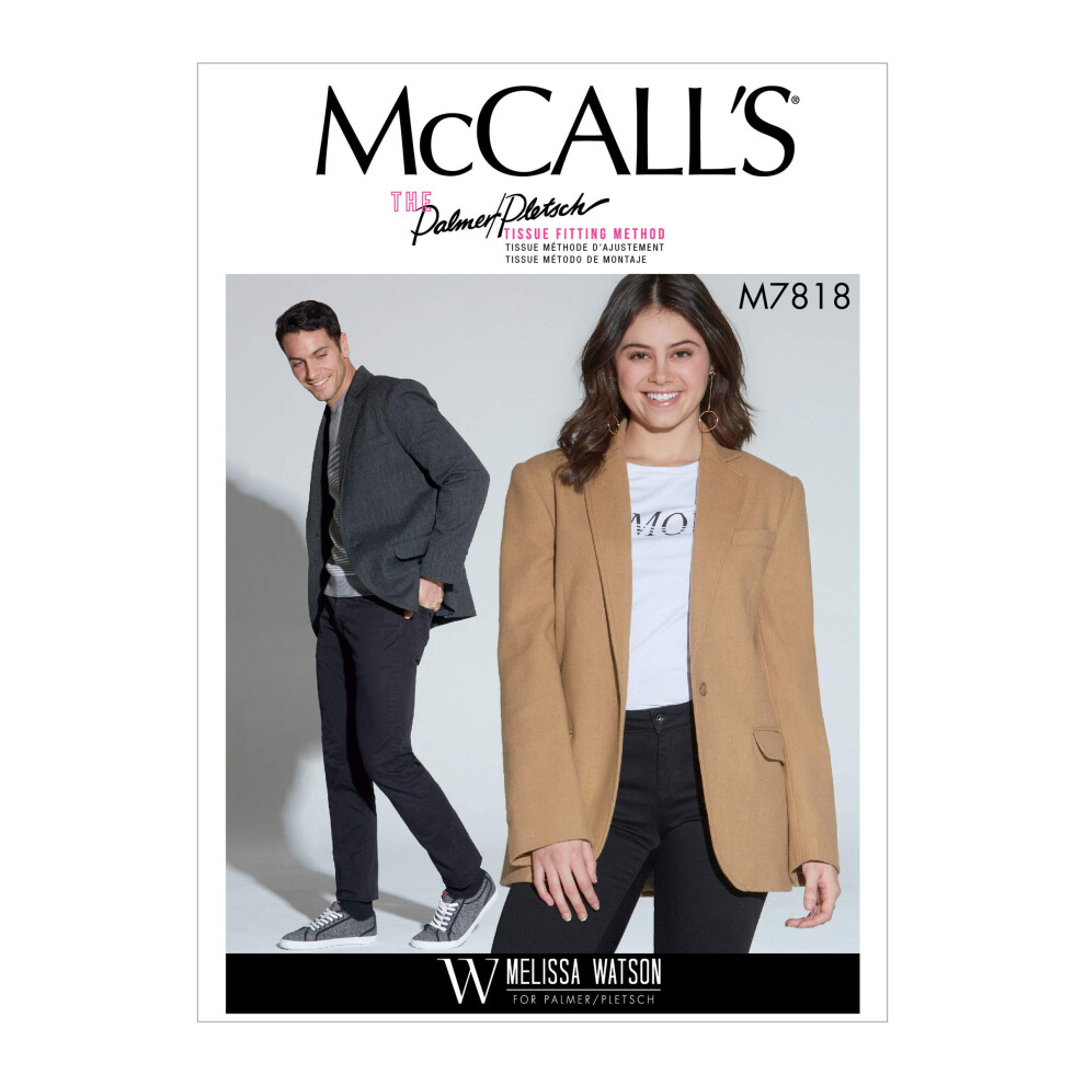 Patrons McCall's MCC 7818 McCall's 5981 Jupe-culotte et veste pour femme, taille B (8-10-12)