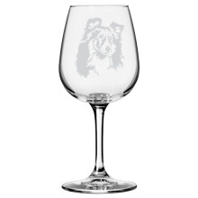 Personalizovaný sklenička na víno 12,75oz s tématem Shetland Sheepdog